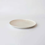 有田焼 | 白泡化粧 片菊彫 プレート 16.5cm/6.5inch 日本製