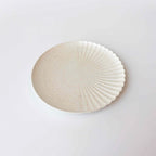 有田焼 | 白泡化粧 片菊彫 プレート 16.5cm/6.5inch 日本製