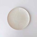 有田焼 | 白泡化粧 片菊彫 プレート 23cm/9.05inch 日本製