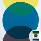 撥水加工 万能風呂敷 100×100cm まる柄 ブルー・グリーン