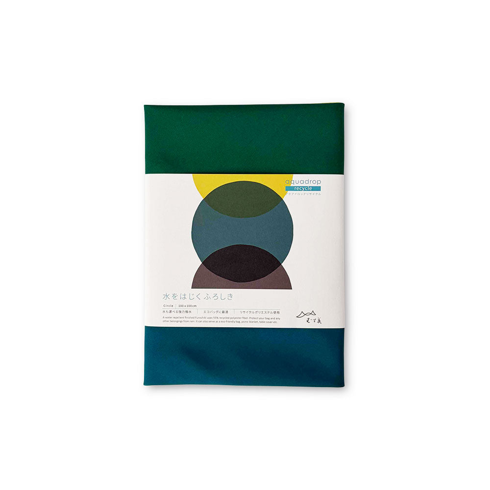 撥水加工 万能風呂敷 100×100cm まる柄 ブルー・グリーン