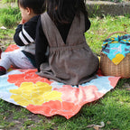 撥水加工 万能風呂敷 100×100cm 牡丹 オレンジ Adeline Klam