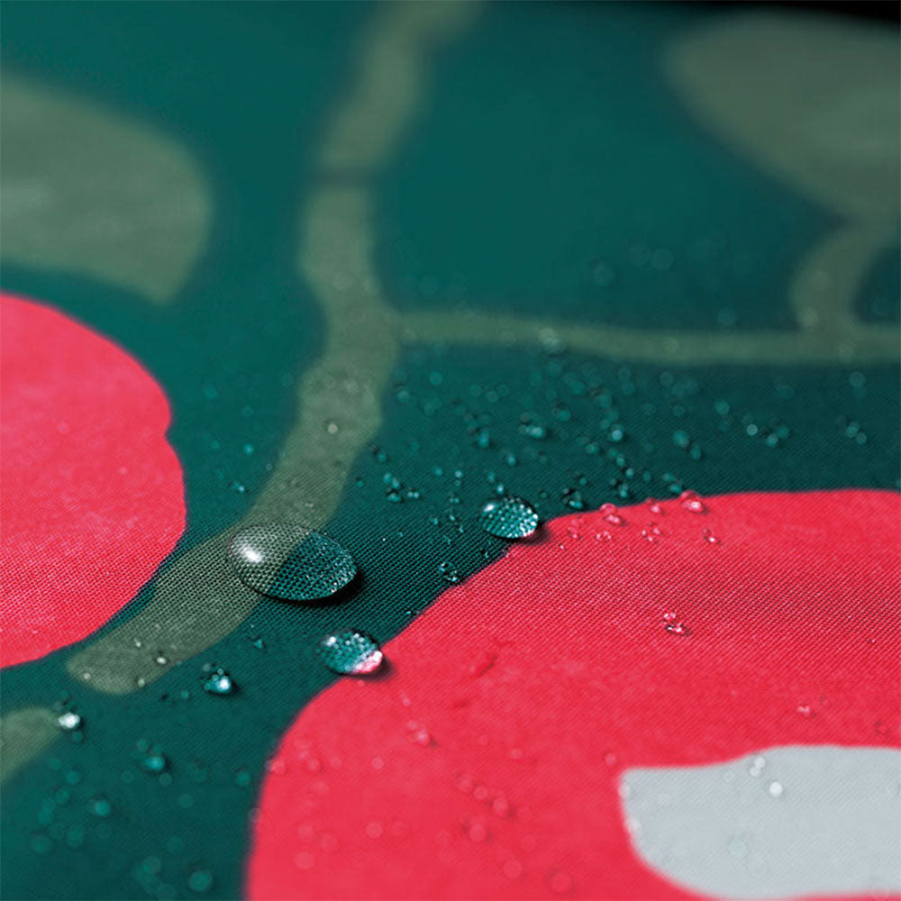 撥水加工 万能風呂敷 100×100cm つばき柄 モスグリーン 竹久夢二