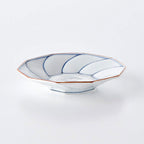 波佐美焼 | 磁器製皿 Φ15cm / 5.9inch ネジリ線 青