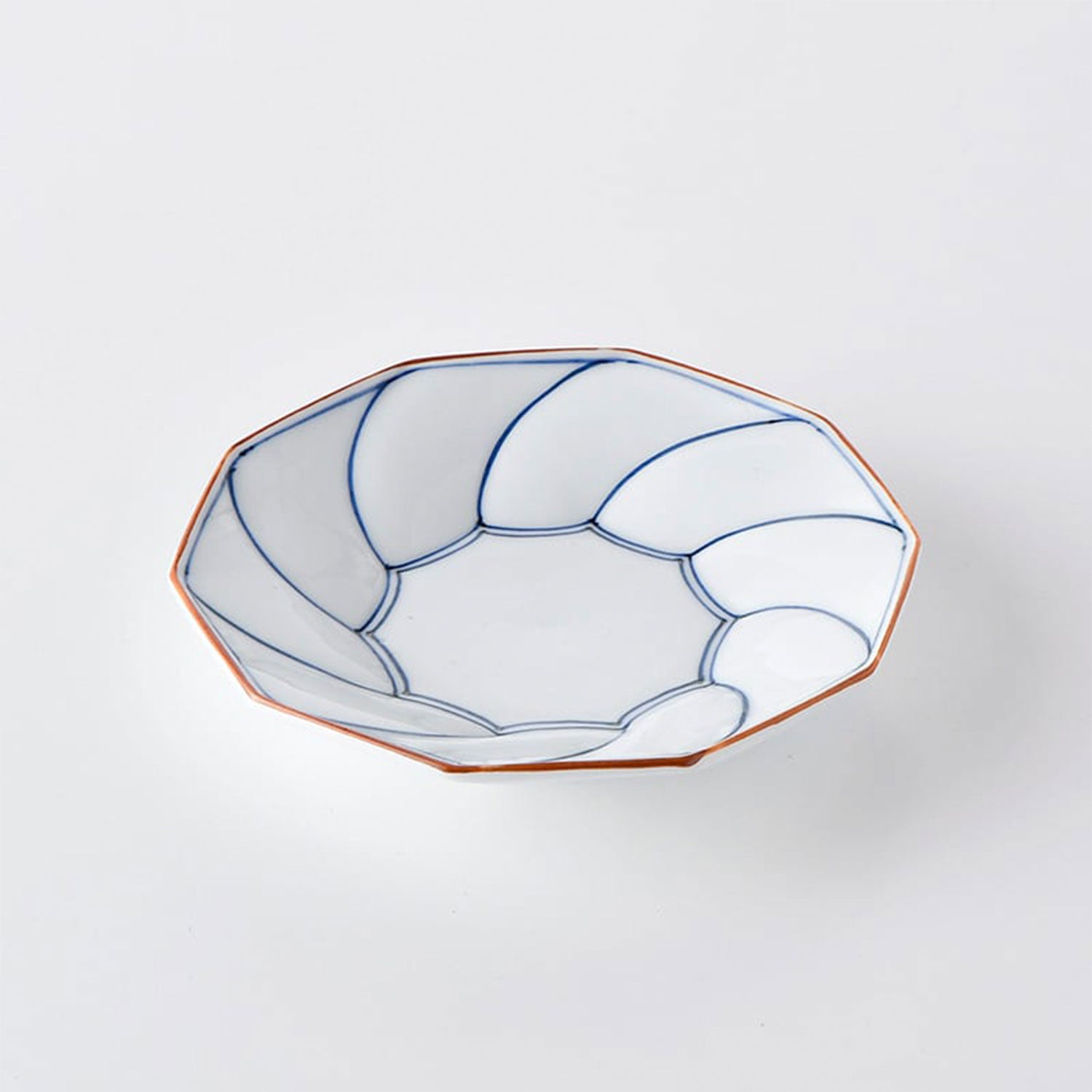 波佐美焼 | 磁器製皿 Φ15cm / 5.9inch ネジリ線 青