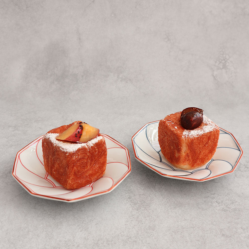 波佐美焼 | 磁器製皿 Φ15cm / 5.9inch ネジリ線 青