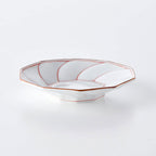 波佐美焼 | 磁器製皿 Φ15cm / 5.9inch ネジリ線 赤