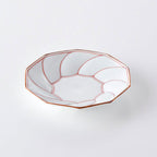 波佐美焼 | 磁器製皿 Φ15cm / 5.9inch ネジリ線 赤