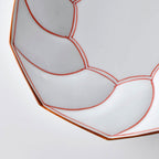 波佐美焼 | 磁器製皿 Φ15cm / 5.9inch ネジリ線 赤